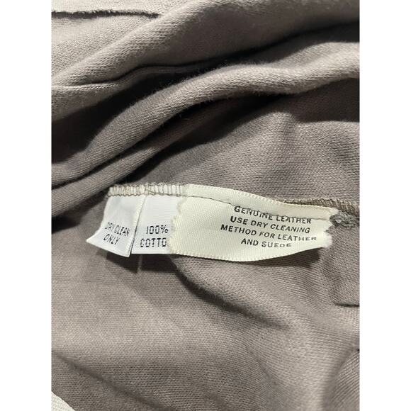 VTG Don Kline Halter Dress Leather Cotton Womens Small Gray Art-To-Wear Pockets - Picture 10 of 10